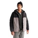AC&Co/Altınyıldız Classics Erkek Siyah-Gri Standart Fit Normal Kesim Dik Yaka Soğuk Geçirmez İçi Polarlı Yan Cep Mont, Siyah-Gri, XL