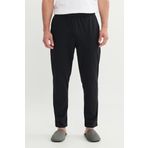 AC&Co/Altınyıldız Classics Erkek Siyah Pamuklu Standart Fit Pijama Altı Normal Kesim Beli Lastikli Cepli, SYH, S