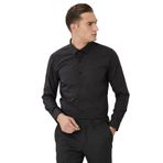 AC&Co/Altınyıldız Classics Ütülemesi Kolay Non-Iron Slim Fit Klasik Yaka Pamuklu Gömlek, S, 4A2000000201-T, Siyah, Erkek