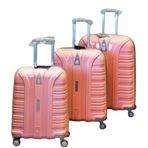 ACCORD KIRILMAZ PP VALİZ PUDRA PEMBE 3'LÜ SET