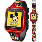 Accutime Mickey Mouse Çocuk Akıllı Saat İnteraktif Dokunmatik Ekranlı - 10 Değiştirilebilir Saat Yüzü, Selfie Kamerası, Adım Sayacı, Ses Kaydedici, Oyunlar, Alarm, Kronometre ve Hesap Makinesi