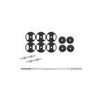 ACD Spor 50 kg Döküm Ağırlık Halter Dambıl Seti 120 cm Uzun Barlı Set