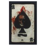 Ace of Spades Kafatası Baskılı Yama 5,7 x 7,1 cm Kanca ve Halka Gotik Çıkartmalar Aplike Şapkalar Gömlekler Ceketler Sırt Çantaları Yelekler Kot Pantolon (Maça Kaltı)