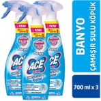 Ace Ultra Çamaşır Suyu Köpük Banyo Çiçek Kokulu 700Ml X3