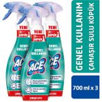 ACE Ultra Köpük Çamaşır Suyu 700 ml x 3 Genel Kullanım İçin Güçlü Hijyen Sağlar