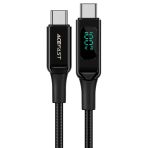 Acefast C6-03 100W 5A PD Type-C to Type-C Led Siyah Ekranlı Hızlı Şarj Kablosu