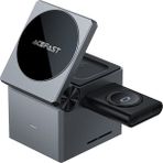 Acefast Katlanabilir Kablosuz Masaüstü Hızlı Şarj Standı - 23W Kablosuz Şarj Çıkışlı - Magsafe , Apple Watch ve Airpods Uyumlu - E18 (Acefast Türkiye Garantili) - Gri - Renk