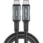 Acefast USB-C to USB-C 2 Metre Kablo 5A -100W Güç PPS 2.0 - Super Hızlı Şarj - Apple Uyumlu Type-C Şarj Data Kablosu - C4-03 (Acefast Türkiye Garantili) - Siyah