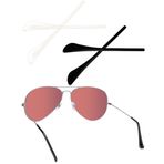 Acefrog Ray-Ban Aviator RB3025 RB3044 RB3362 RB3026 Güneş Gözlükleri için 2 Çift Yükseltilmiş Yedek Tapınak Kollu Kulak Çorabı, Mükemmel Uyum, Yumuşak Silikon, Siyah + Şeffaf, Siyah + Şeffaf, Tek