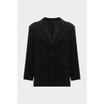 Açelya Okcu AÇELYAOKCU Premium Blazer Krep Dokuma Astarlı Ceket - Siyah