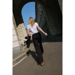 Açelya Okcu Premium VENTO Orta Bel Wide Leg Dokuma Pantolon