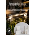 açelya3d Akvaryum Led Bar Tutucu Aparat – Silindir Led Aydınlatma, Arka Cam Montaj, 3D Baskı 4-10mm Cam 2li set Beyaz Renk