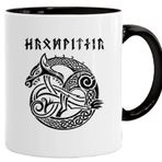 Acen Merchandise İskandinav Mitolojisi Fenrir Kurt Viking Kupa | Kahvaltı için Kahve Çay Kupası / Baba/Amca/Anne için Doğum Günü Hediyeleri