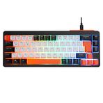 Acer Emachines Eak810 Bej Siyah Turuncu Usb Rainbow Aydınlatmalı Mini Q Standart Klavye