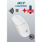 Acer eMachines Sessiz Kablosuz Mouse – USB Alıcılı, Pil Hediyeli, Ev ve Ofis için – EAM080 - Beyaz