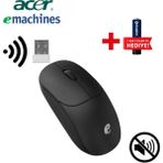 Acer eMachines Sessiz Kablosuz Mouse – USB Alıcılı, Pil Hediyeli, Ev ve Ofis için – EAM080 - Siyah