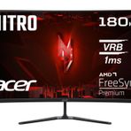 Acer Nitro ED320QR S3 Oyun Monitörü 31,5 inç (80 cm Ekran) Full HD, 180Hz, 1ms (VRB), 2xHDMI 2.0, DP 1.4, Kavisli, DP/HDMI FreeSync Premium, Siyah