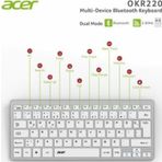 Acer OKR220 Beyaz Multidevice Dual Mode 2.4 GHz Bluetooth Klavye