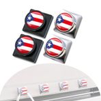 Acespeed 4 adet Porto Riko bayrağı araba koltuğu kafalık kanca, çinko alaşım araba kancaları, oto iç kanca askıları depolama organizatör iç aksesuarları Coats şemsiye bakkal çanta çanta