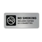ACFELT Sigara İçilmez, Sigara İçilmez, Vaping ve E-Sigara Tabelaları, Çift Taraflı Köpük Bantlı Sigara İçilmez, İş, Ofis, Restoran için Sigara İçilmez Vaping İşaretleri (Fırçalanmış Alüminyum 17,8 x 7,6 cm)