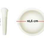 Achem 100 mm Porselen Havan