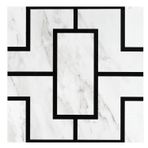 Achim Home Furnishings Retro 12x12 Kendinden Yapışkanlı Vinil Yer Karosu - Yakınlık - 20 Karo / 20 m2, siyah mermer