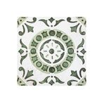 Achim Home Furnishings RTFTV60220 Yer Karosu, Yeşil Madalyon, 12" G x 12" U x 1.5mm T