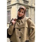 Acı Kahve Çift Taraflı Twill İpek Eşarp
