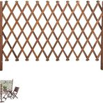 Açık Ahşap Bahçe Dekoratif Çit - Teleskopik Kafes Korkuluk Paneli Ölçeklenebilir Pet Bariyeri Avlu ve Peyzaj için Şık Izgara Dekorasyonu