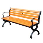 Açık Ahşap Park Bankları Hava Koşullarına Dayanıklı ve Paslanmaya Dayanıklı Deforme Olmayan Demir ve Masif Ahşap Bahçe Sandalyeleri Arkalıklı 150x40cm Veranda Oturma