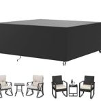 Açık Bahçe Salon Koltuk Kılıfı 210x190x70cm Su Geçirmez ve Anti UV Veranda Mobilya Örtüsü Rattan Koltuk Sandalye ve Masa için Ağır Hizmet 420D Oxford Kumaş Dış Mekan Mobilyalarınızı Elementlerden
