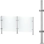 Açık Balkon Güverte Cam Korkuluk Direği Paslanmaz Çelik Korkuluk Çit Direği il Bahçe Eskrim 85 105cm Gümüş Paslanmaz Çelik Korkuluk Direk Kelepçe 34in/85cm Sütun Yüksekliği