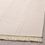Açık Bej Renk Banyo Halısı-Paspası 55x85 Cm-Mini Halı-İnce Kilim-Pamuk