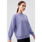 Açık Eflatun Basic O Yaka Oversize Kadın Sweatshirt - 97053