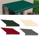 Açık geri çekilebilir tente değiştirme gölgelik Polyester kumaş 280G yeşil/kırmızı/gri/bej güneş gölge çadır çerçevesiz 2/3/4/5m