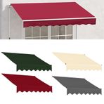 Açık Geri Çekilebilir Tente Gölgelik Yedek Kumaş Polyester 280G Bez Yeşil/Kırmızı/Gri/Bej 2/3/4/5m