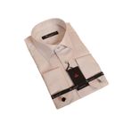 Açık Gri Dar Kesim Micro Kumaş Kol Düğmeli Slim Fit Erkek Gömlek - 201-9