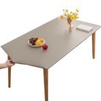 Açık Gri Dikdörtgen PVC Masa Örtüsü - Su Geçirmez Lekeye Dayanıklı Silinebilir Kare Masa Örtüsü 60 x 120 cm Yemek Mutfak Dış Mekan Kullanımı için Mükemmel