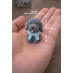 açık gri köpek teraryum sukulent diorama minyatür sahne dekoru