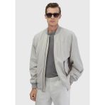 Açık Gri Regular Fit Dik Yaka Casual Dokuma Mont