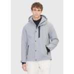 Açık Gri Regular Fit Kapüşonlu Casual Dokuma Mont - 3XL