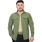 Açık Haki Renk 4 Cepli Quick-Dry Uzun Kollu Erkek Taktik Gömlek - XL