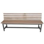 Açık Hava Bankları Bank Bank Dinlenme Alanı Ayakkabı Değiştirme Taburesi Masif Ahşap Sırtlı Bank Açık Avlu Kare Oturma Park Sıra Sandalye Park Bankları, B 150cm,B 150cm