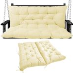 Açık hava katlanır sandalye, sallanan sandalye, veranda, dinlenme koltuğu, dış mekan, su geçirmez, kapitone salıncak, yastık seti, 2 - 3 kişilik sallanan sandalye için, bağlamalı yedek ped