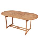 Açık hava tik ağacı yemek masası, 180 x 90 x 75 cm, masif veranda, bahçe masası, balkon, piknik, arka bahçe ve kamp için, hava koşullarına dayanıklı, bahçe mobilyaları