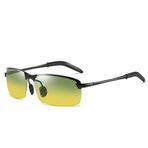 Açık Havada Sürüş için Fotokromik Polarize Güneş Gözlüğü Pratik Gündüz ve Gece Gözlükleri Erkek Yeni