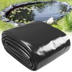Açık Havuzlar için Gölet Astarı Gölet Astarı, HDPE Gölet Membran 1x8m 2x5m 3x4m 5x7m 6x9m 10x12m Siyah Gölet Gömlekleri 0.12mm/5mil Şelale, Balık Havuzları, Bahçe Çeşmesi için (5x10m(16.4x38ft))