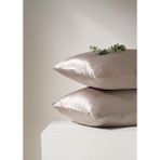 Açık Kahverengi Ipek Saten Yastık Kılıfı 50 x 70 2'li ( Cappicuno ) - 50 x 70 cm - Cappuccino