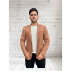 Açık Kahverengi Petek Dokulu Erkek Blazer Spor Ceket - Açık Kiremit - 56 / 6