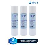 Açık Kasa Su Arıtma Cihazı 10 İnç 5 Mikron Sediment Spun Filtre (Toz,Tortu Filtre) 3 Adet